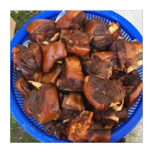 Fried goat meat